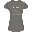 Hustler Definition Hustle Womens Petite Cut T-Shirt Charcoal