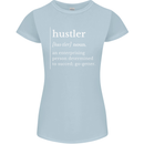 Hustler Definition Hustle Womens Petite Cut T-Shirt Light Blue