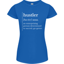 Hustler Definition Hustle Womens Petite Cut T-Shirt Royal Blue