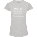 Hustler Definition Hustle Womens Petite Cut T-Shirt Sports Grey