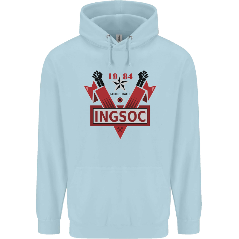 INGSOC George Orwell English Socialism 1994 Childrens Kids Hoodie Light Blue
