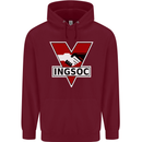 INGSOC George Orwell English Socialism 1994 Childrens Kids Hoodie Maroon