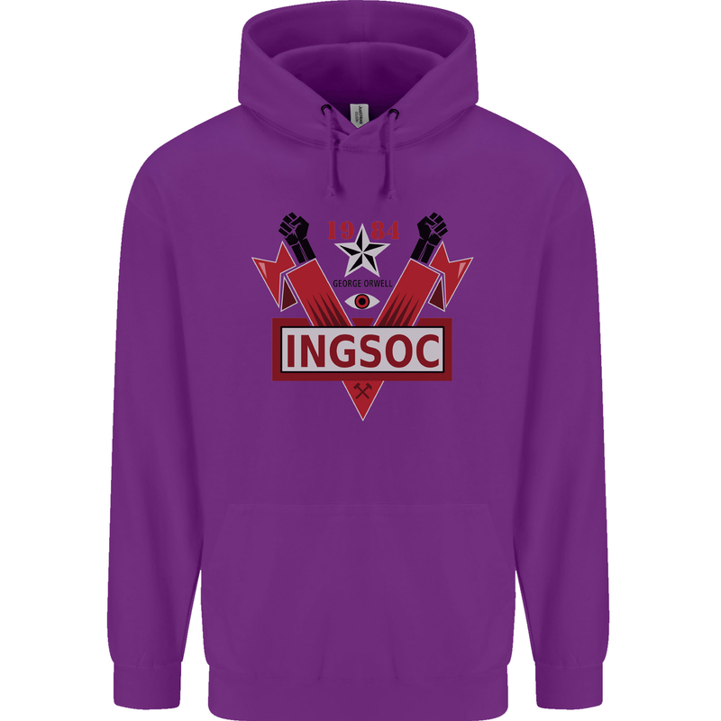 INGSOC George Orwell English Socialism 1994 Childrens Kids Hoodie Purple