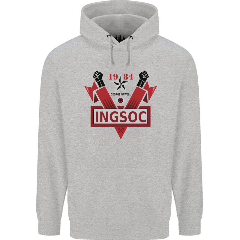 INGSOC George Orwell English Socialism 1994 Childrens Kids Hoodie Sports Grey