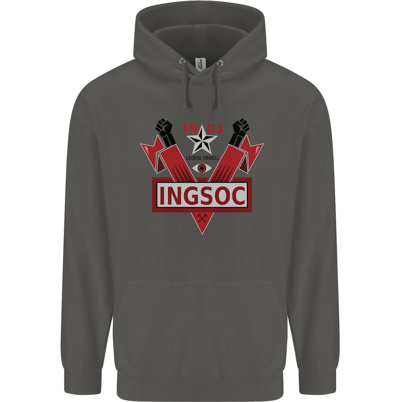 INGSOC George Orwell English Socialism 1994 Childrens Kids Hoodie Storm Grey