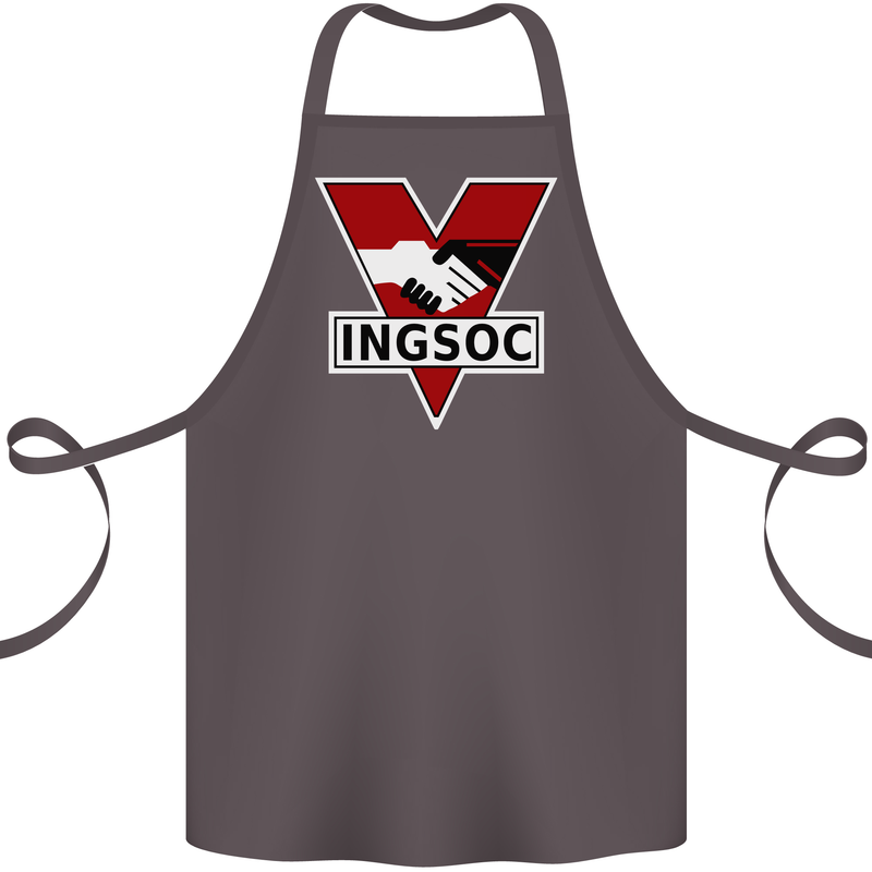 INGSOC George Orwell English Socialism 1994 Cotton Apron 100% Organic Dark Grey