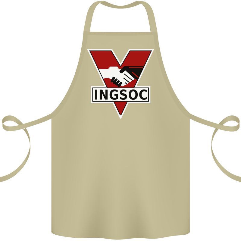 INGSOC George Orwell English Socialism 1994 Cotton Apron 100% Organic Khaki