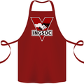 INGSOC George Orwell English Socialism 1994 Cotton Apron 100% Organic Maroon