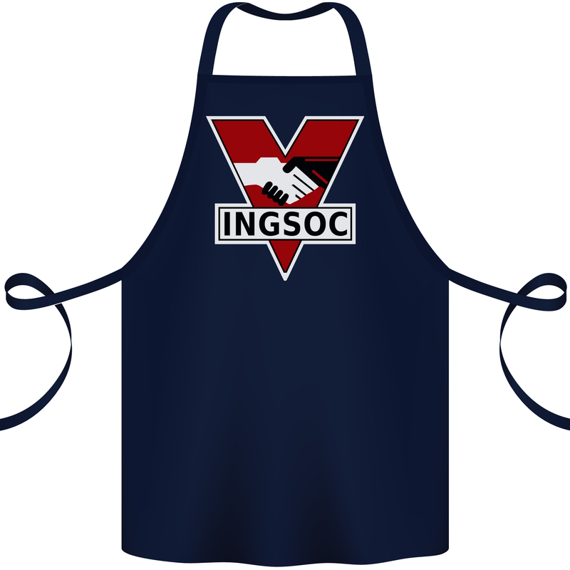 INGSOC George Orwell English Socialism 1994 Cotton Apron 100% Organic Navy Blue
