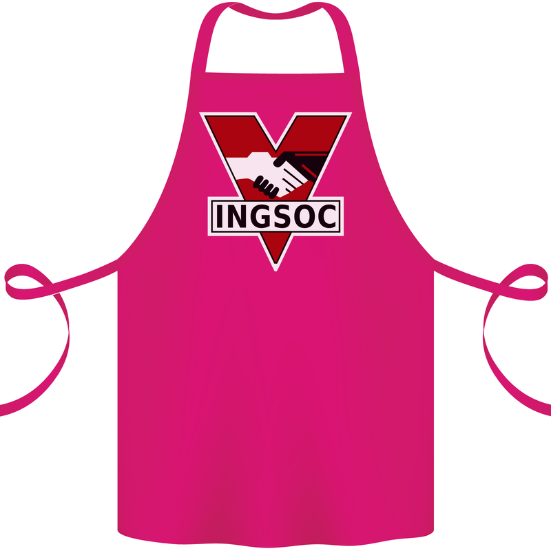 INGSOC George Orwell English Socialism 1994 Cotton Apron 100% Organic Pink