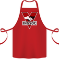 INGSOC George Orwell English Socialism 1994 Cotton Apron 100% Organic Red