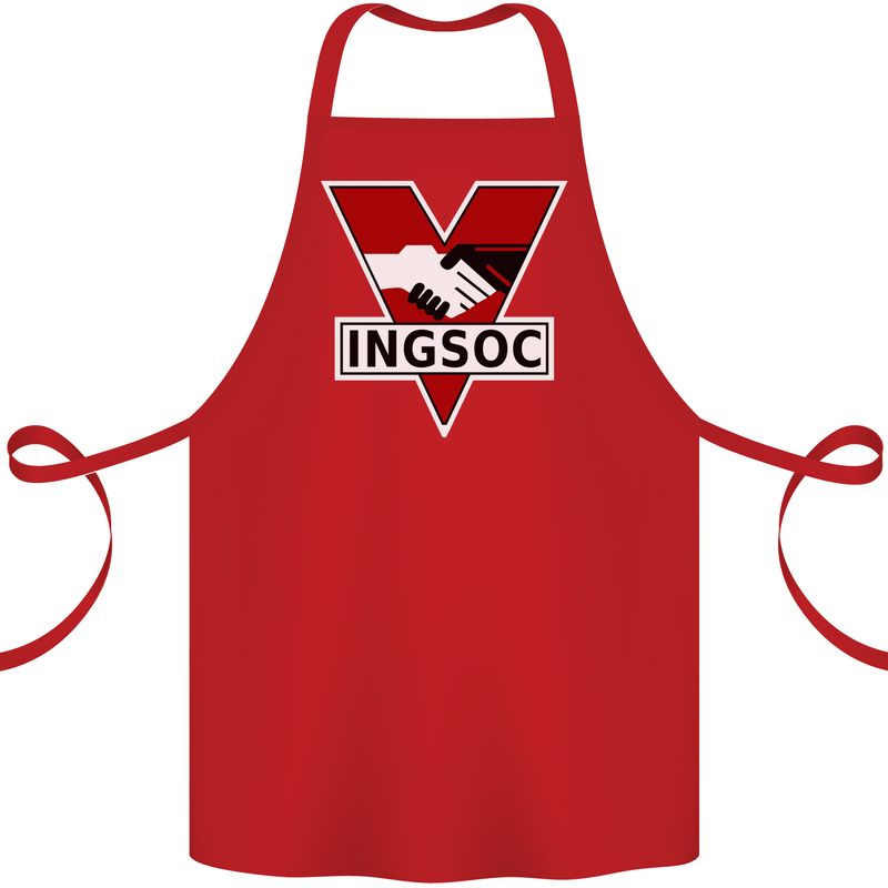 INGSOC George Orwell English Socialism 1994 Cotton Apron 100% Organic Red