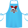 INGSOC George Orwell English Socialism 1994 Cotton Apron 100% Organic Turquoise