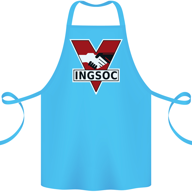 INGSOC George Orwell English Socialism 1994 Cotton Apron 100% Organic Turquoise