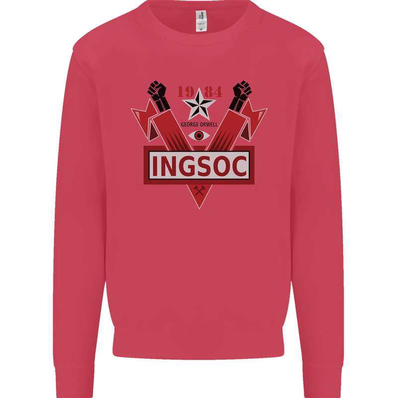 INGSOC George Orwell English Socialism 1994 Kids Sweatshirt Jumper Heliconia