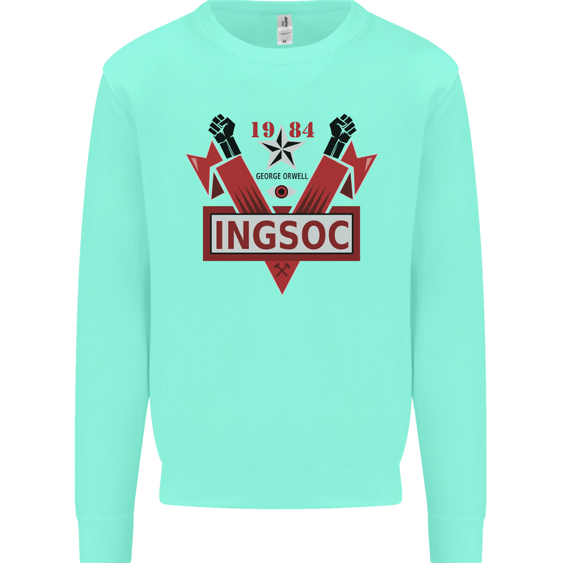 INGSOC George Orwell English Socialism 1994 Kids Sweatshirt Jumper Peppermint