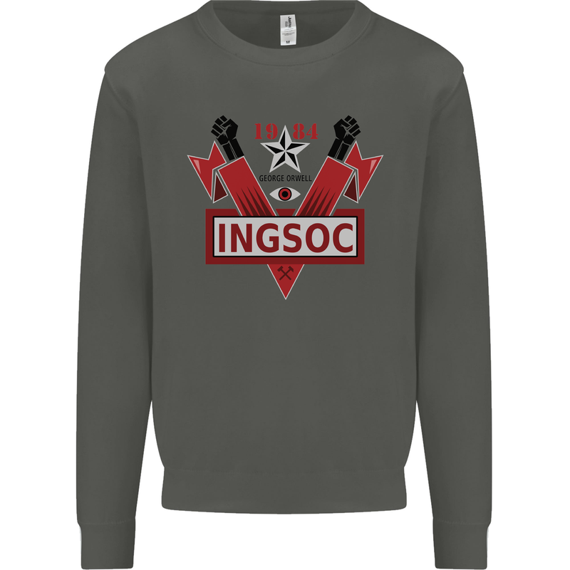 INGSOC George Orwell English Socialism 1994 Kids Sweatshirt Jumper Storm Grey