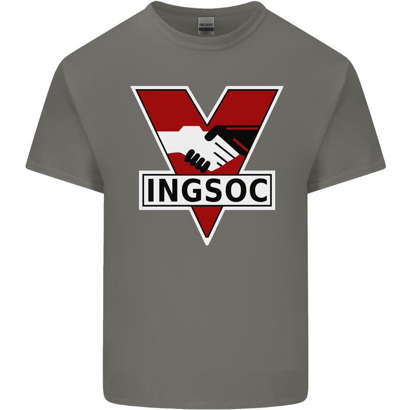 INGSOC George Orwell English Socialism 1994 Kids T-Shirt Childrens Charcoal