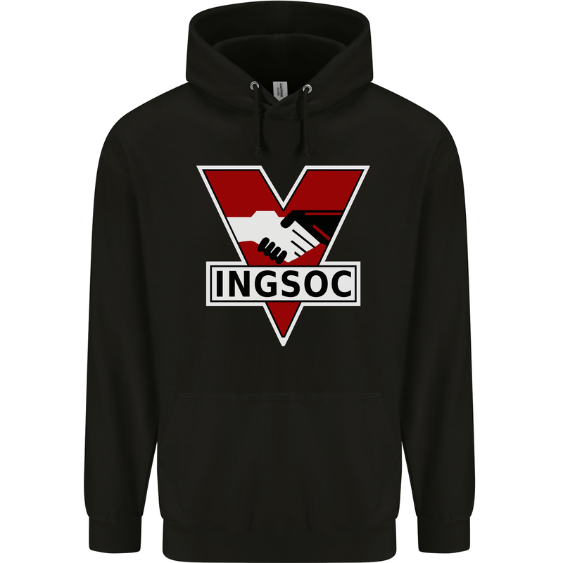 INGSOC George Orwell English Socialism 1994 Mens 80% Cotton Hoodie Black