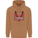 INGSOC George Orwell English Socialism 1994 Mens 80% Cotton Hoodie Caramel Latte