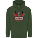 INGSOC George Orwell English Socialism 1994 Mens 80% Cotton Hoodie Forest Green
