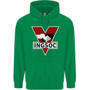 INGSOC George Orwell English Socialism 1994 Mens 80% Cotton Hoodie Irish Green