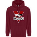 INGSOC George Orwell English Socialism 1994 Mens 80% Cotton Hoodie Maroon