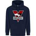 INGSOC George Orwell English Socialism 1994 Mens 80% Cotton Hoodie Navy Blue