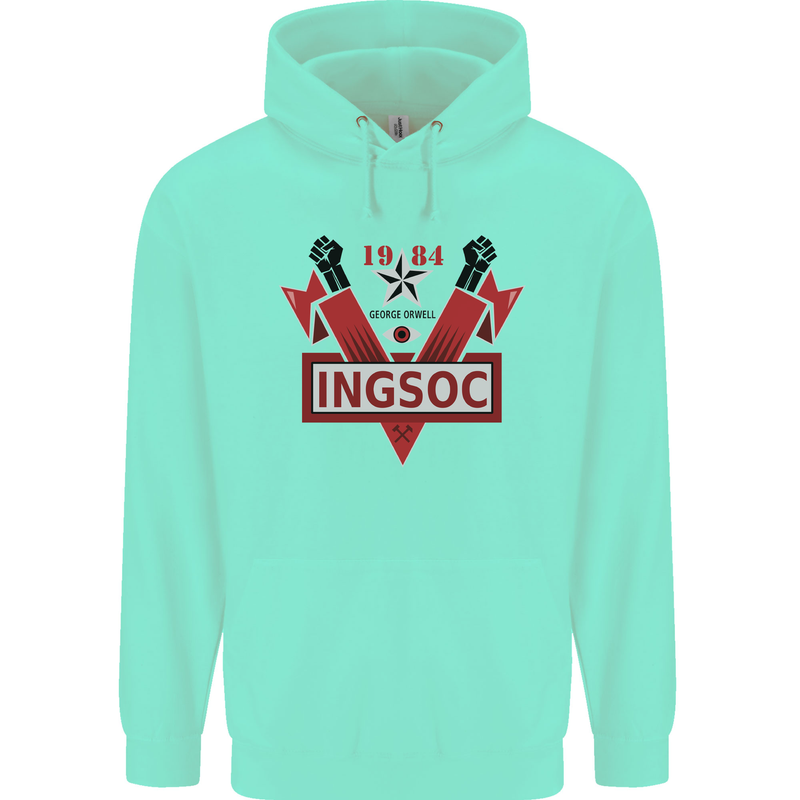 INGSOC George Orwell English Socialism 1994 Mens 80% Cotton Hoodie Peppermint