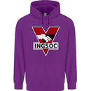 INGSOC George Orwell English Socialism 1994 Mens 80% Cotton Hoodie Purple