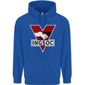 INGSOC George Orwell English Socialism 1994 Mens 80% Cotton Hoodie Royal Blue