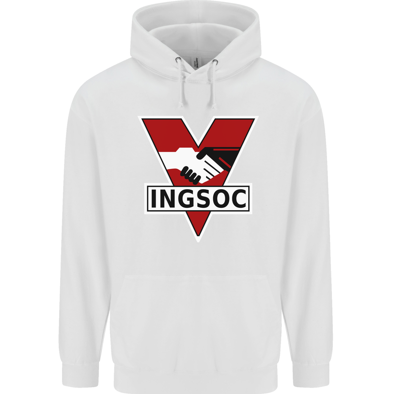 INGSOC George Orwell English Socialism 1994 Mens 80% Cotton Hoodie White