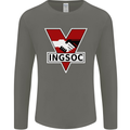 INGSOC George Orwell English Socialism 1994 Mens Long Sleeve T-Shirt Charcoal