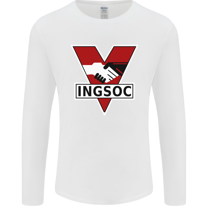 INGSOC George Orwell English Socialism 1994 Mens Long Sleeve T-Shirt White