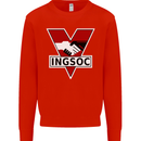 INGSOC George Orwell English Socialism 1994 Mens Sweatshirt Jumper Bright Red
