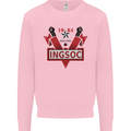 INGSOC George Orwell English Socialism 1994 Mens Sweatshirt Jumper Light Pink