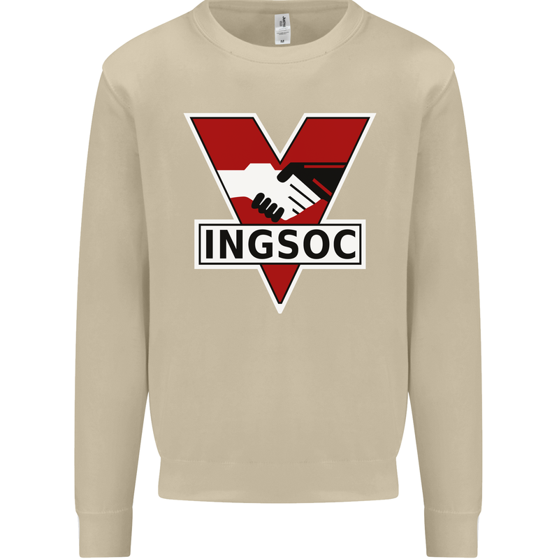 INGSOC George Orwell English Socialism 1994 Mens Sweatshirt Jumper Sand