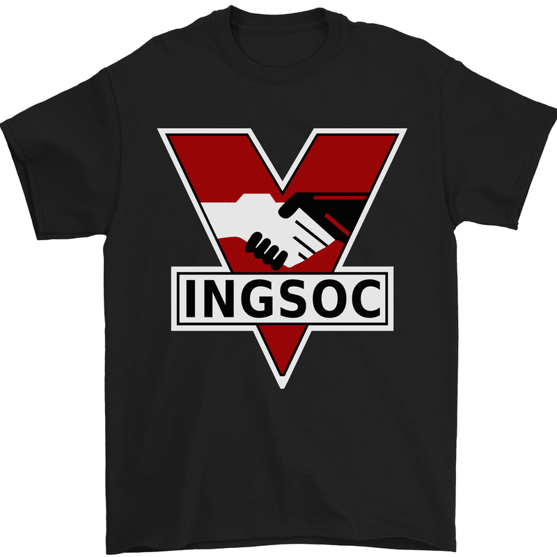INGSOC George Orwell English Socialism 1994 Mens T-Shirt Cotton Gildan Black