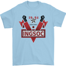 INGSOC George Orwell English Socialism 1994 Mens T-Shirt Cotton Gildan Light Blue
