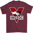 INGSOC George Orwell English Socialism 1994 Mens T-Shirt Cotton Gildan Maroon