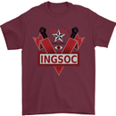 INGSOC George Orwell English Socialism 1994 Mens T-Shirt Cotton Gildan Maroon