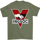 INGSOC George Orwell English Socialism 1994 Mens T-Shirt Cotton Gildan Military Green