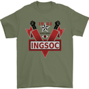 INGSOC George Orwell English Socialism 1994 Mens T-Shirt Cotton Gildan Military Green