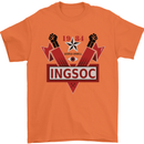 INGSOC George Orwell English Socialism 1994 Mens T-Shirt Cotton Gildan Orange