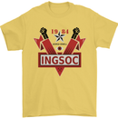 INGSOC George Orwell English Socialism 1994 Mens T-Shirt Cotton Gildan Yellow