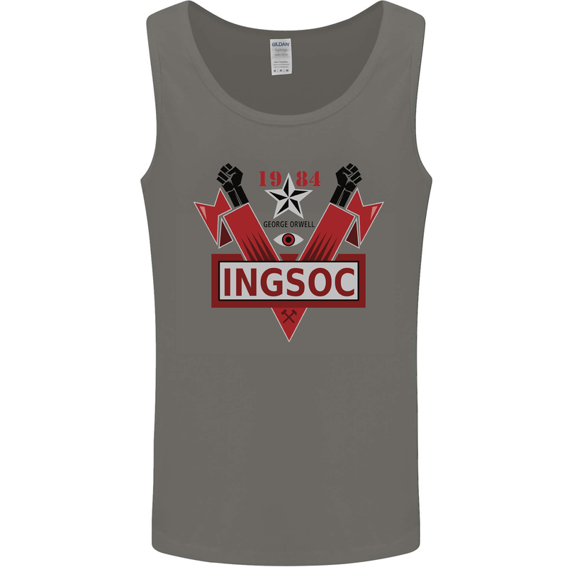 INGSOC George Orwell English Socialism 1994 Mens Vest Tank Top Charcoal