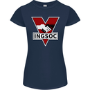INGSOC George Orwell English Socialism 1994 Womens Petite Cut T-Shirt Navy Blue