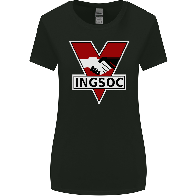 INGSOC George Orwell English Socialism 1994 Womens Wider Cut T-Shirt Black
