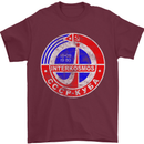 INTERKOSMOS CCCP Soviet Space USSR Logo Mens T-Shirt Cotton Gildan Maroon