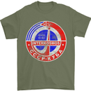 INTERKOSMOS CCCP Soviet Space USSR Logo Mens T-Shirt Cotton Gildan Military Green
